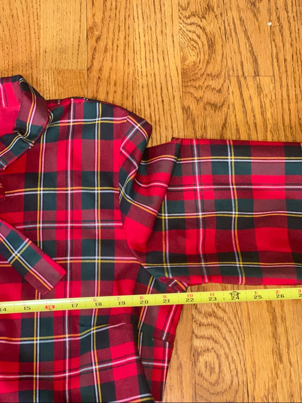 Elizabeth Wilson Red Plaid Bow-Front Mini Button Down Dress NWOT size XXL